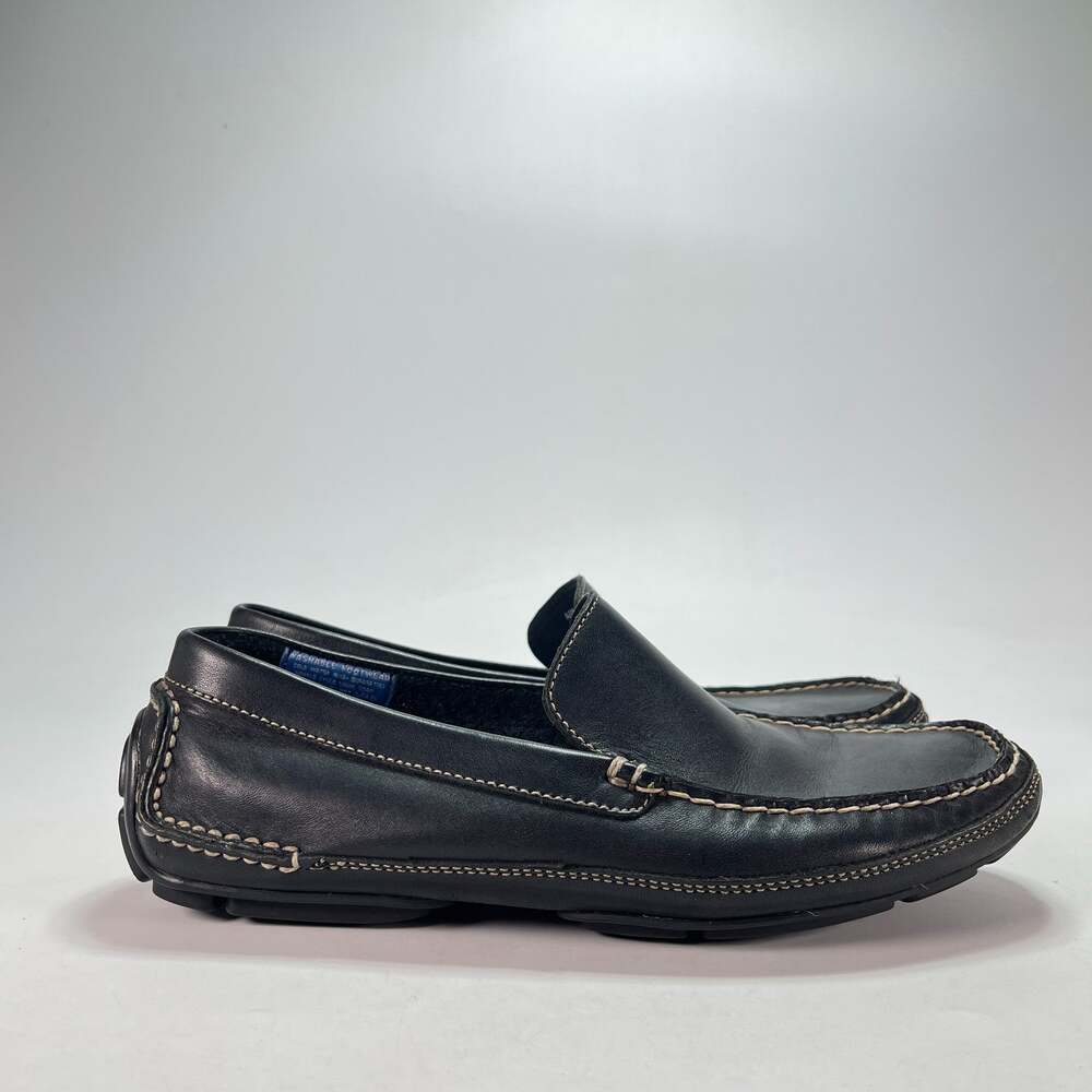 Rockport Washable Footwear Black Leather Loafers Slip On Shoes Men's Size 9.5